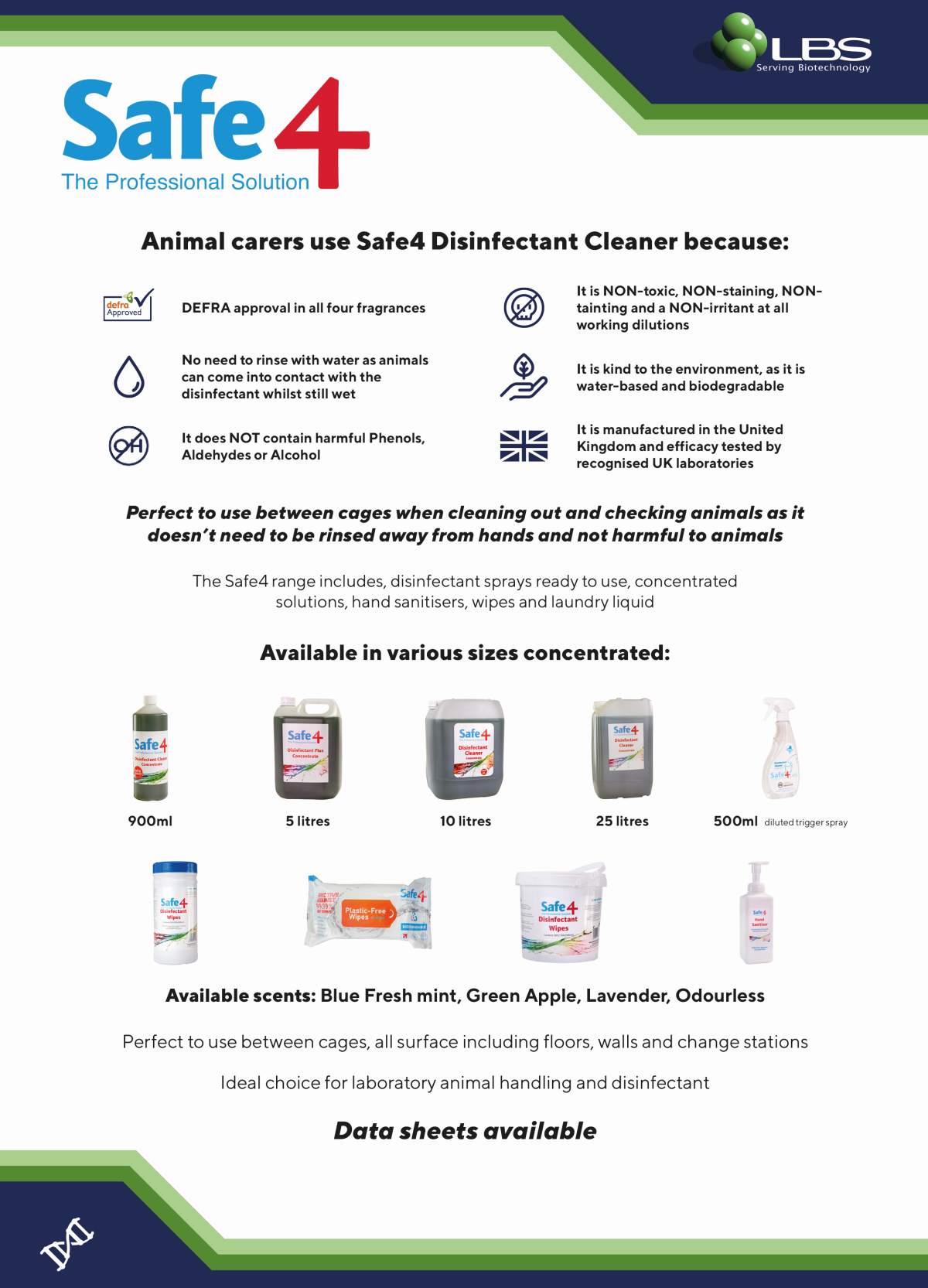 Safe4 Disinfectant Cleaner LBS